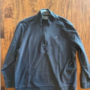 Vineyard Vines Charcoal Quarter Zip Sweatshirt